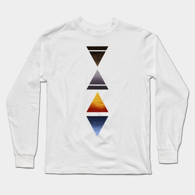 Earth, Wind, Fire, Water 4 Elements Long Sleeve T-Shirt by DrawAHrt